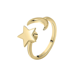 Anillo Luna y Sol dorado Anti estrés Anillo Luna y Sol dorado Anti estrés