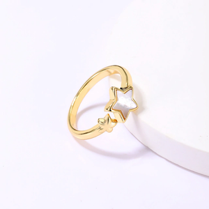 Anillo estrella madre perla ajustable Anillo estrella madre perla ajustable