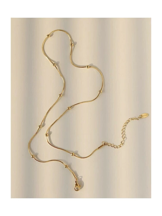 Collar cadena delgada de mini esferas