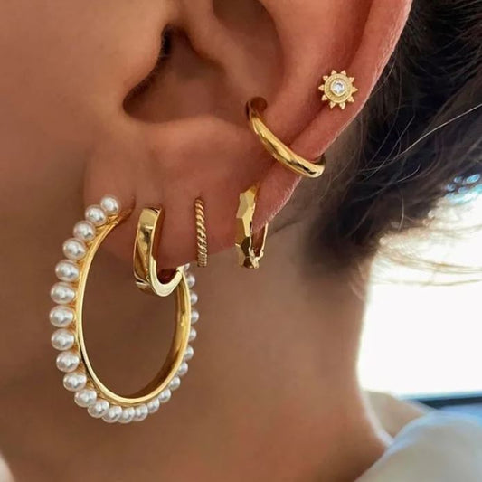 Arracadas Olivia con perlas