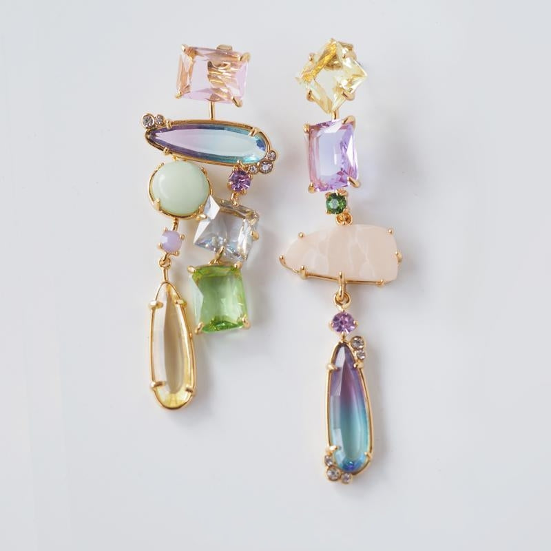 Aretes Aurora multicolor