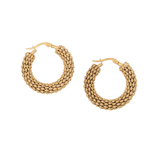 Arracadas grandes circulares texturas