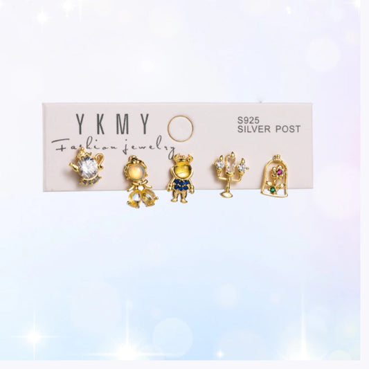 Broqueles Disney La Bella y la Bestia