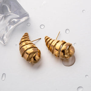 Aretes de gota abierta dorados chapa Aretes de gota abierta dorados chapa