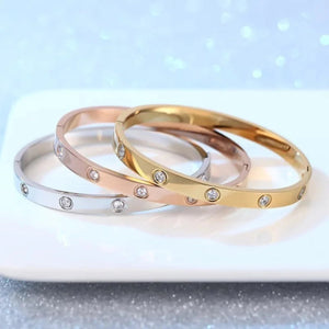 Brazalete rose gold con diamantes Brazalete rose gold con diamantes