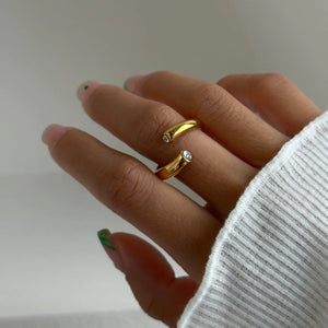 Anillo abierto cruzado Anillo abierto cruzado