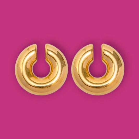 Clips Simuladores de cilindro dorados acero inoxidable