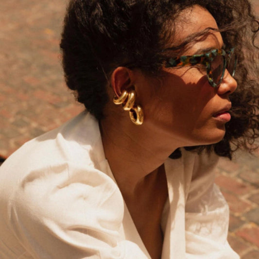 Clips Simuladores de cilindro dorados acero inoxidable