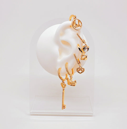 Aretes Glam spark dorados