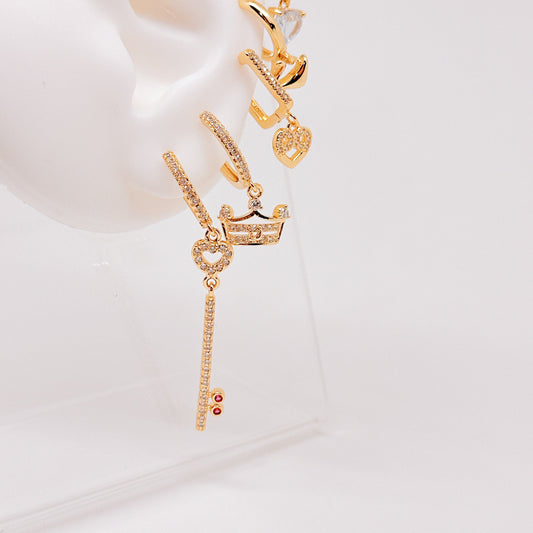 Aretes Glam spark dorados