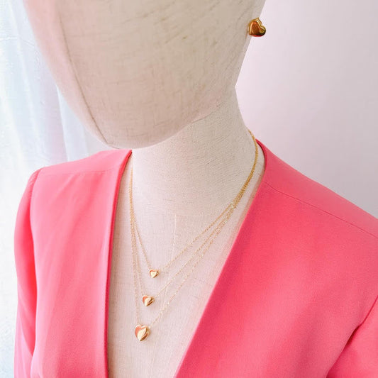 Collar corazones dorados