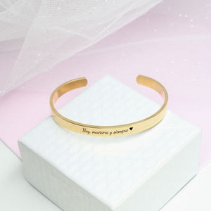 Brazalete mujer color dorado personalizable Brazalete mujer color dorado personalizable