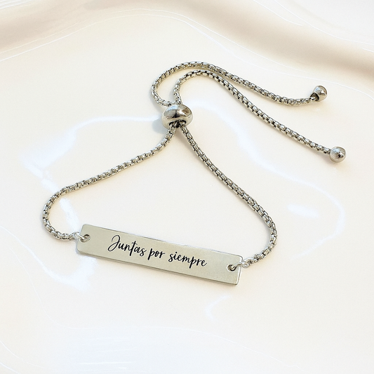 Pulsera ajustable color plata