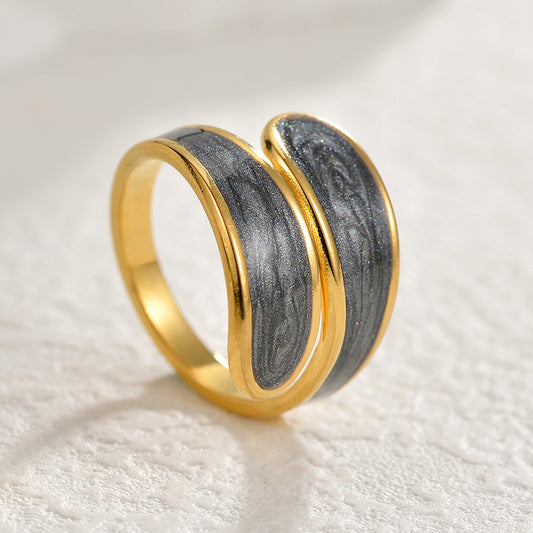 Anillos formas variadas blanco gris negro estrella corazón casual