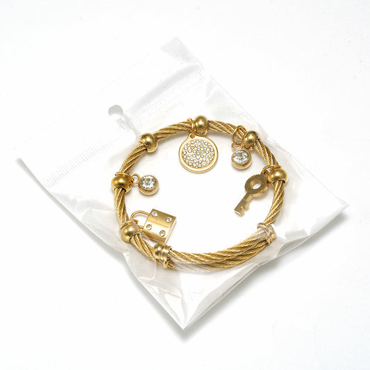 Pulsera tipo charms básica romántica tendencia