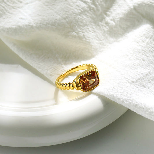 Anillo estilo vintage piedra cristal colores varios