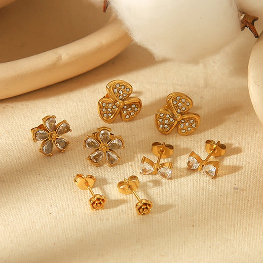Aretes románticos diseños diversos casual