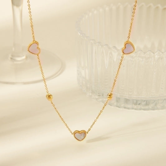 Collares estilo dije románticos perla corazón