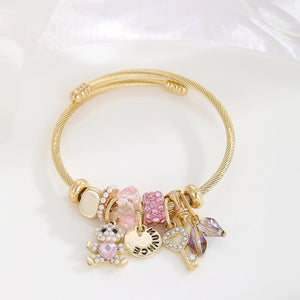 Pulsera charms diversos estilos colores tendencia Pulsera charms diversos estilos colores tendencia