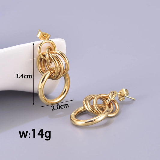 Aretes nudo casuales elegantes