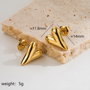 Aretes de corazón estilo básico simple casual Aretes de corazón estilo básico simple casual