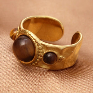 Anillos geométricos casuales corazón piedra vintage Anillos geométricos casuales corazón piedra vintage