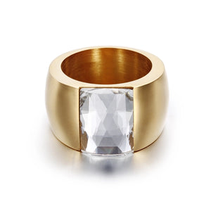Anillo estilo chunky con zirconia casual formal Anillo estilo chunky con zirconia casual formal
