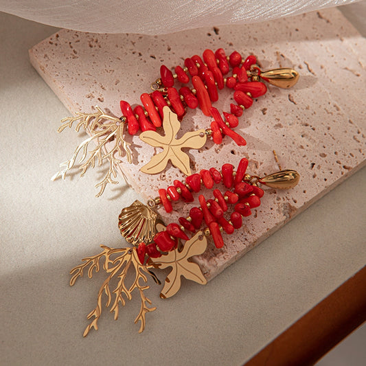 Aretes estilo tropical básicos elegantes casuales