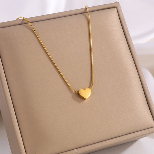 Collar mini corazón romántico básico tendencia
