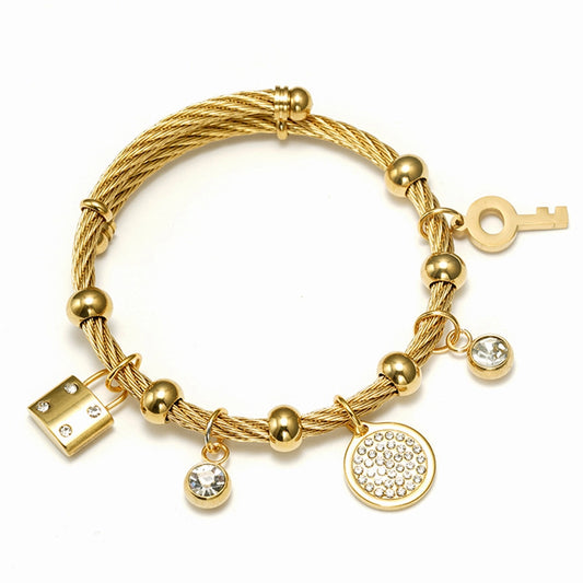 Pulsera tipo charms básica romántica tendencia