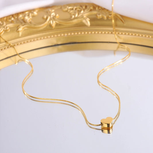 Collar mini corazón romántico básico tendencia