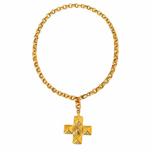 Collar de cruz estilo chunky casual tendencia Collar de cruz estilo chunky casual tendencia