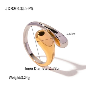 Anillo estilo chunky forma de gota casual Anillo estilo chunky forma de gota casual