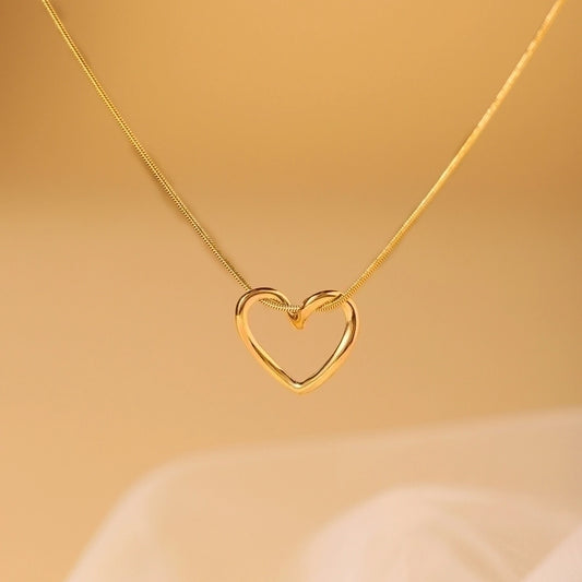 Collar dije elegante corazón casual tendencia