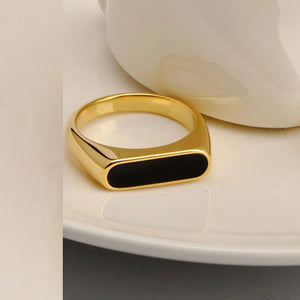 Anillo básico madre perla rectangular básico tendencia Anillo básico madre perla rectangular básico tendencia