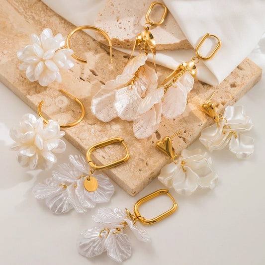 Aretes elegantes estilo perla