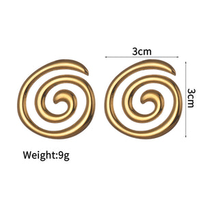 Anillo ajustable espiral grande estilo simple tendencia Anillo ajustable espiral grande estilo simple tendencia