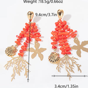 Aretes estilo tropical básicos elegantes casuales Aretes estilo tropical básicos elegantes casuales