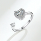 Anillo de corazón plateado Anti estrés