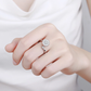 Anillo plateado estrella Anti estrés