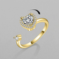 Anillo de corazón dorado Anti estrés