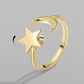 Anillo Luna y Sol dorado Anti estrés