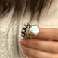 Anillo retro perla con dorado