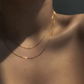 Collar doble dorado estilo simple