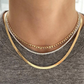 Collar triple elegante dorado y plateado con circonias