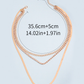 Collar triple elegante dorado y plateado con circonias