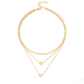 Collar tiple dos corazones