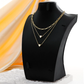 Collar tiple dos corazones