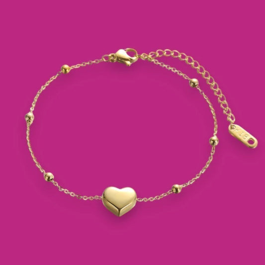 Pulsera elegante de corazón