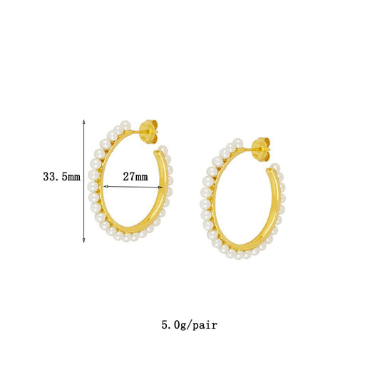 Arracadas Olivia con perlas